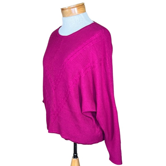 Philosophy Women’s Dolman Sleeve Sweater with Ribbed Chevron Design 1X - Picture 13 of 13